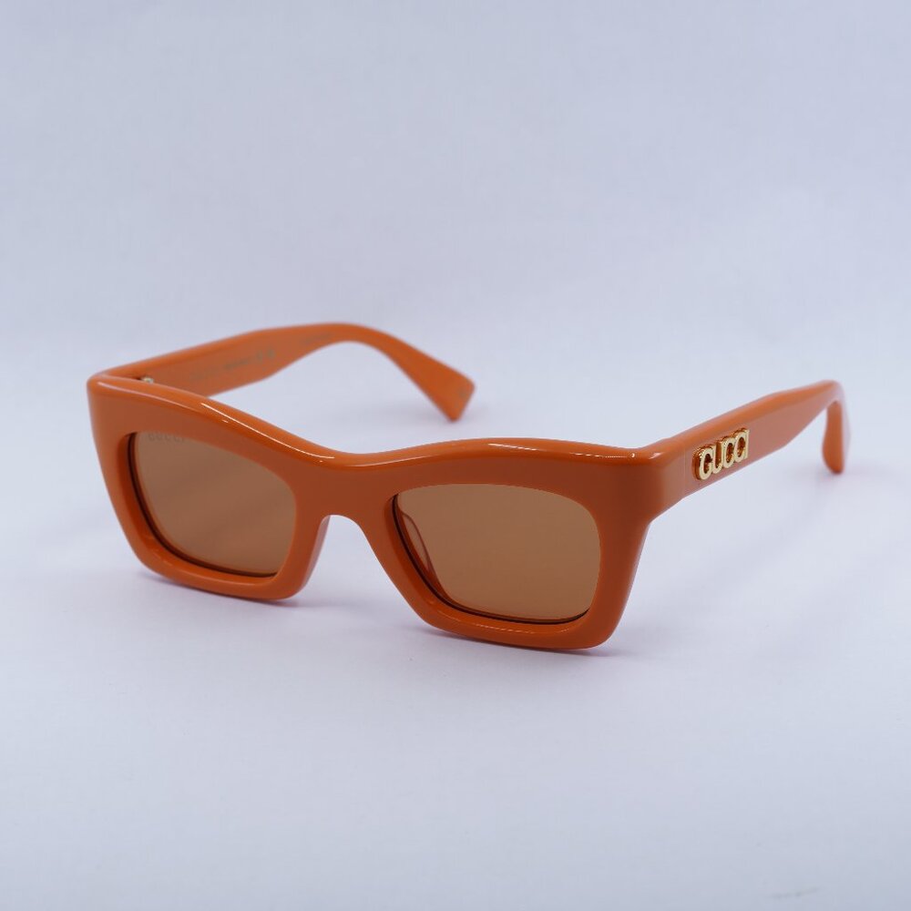 🕶️ New Gucci GG1773S 004 Sunglasses - Orange Frame, Brown Lenses